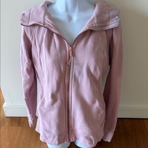 Lululemon athletica scuba zip-up hoodie jacket with rose gold accent